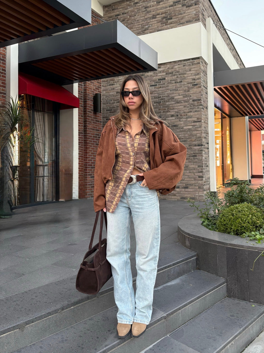 Baskılı Oversize Gömlek