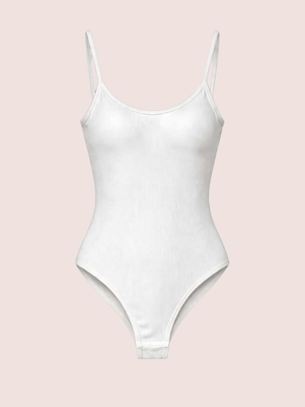 Cup Detaylı Fitilli Askılı Bodysuit