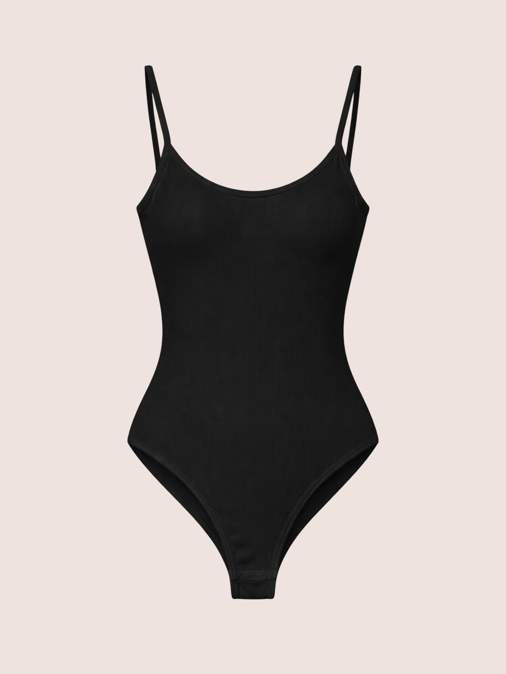 Cup Detaylı Fitilli Askılı Bodysuit