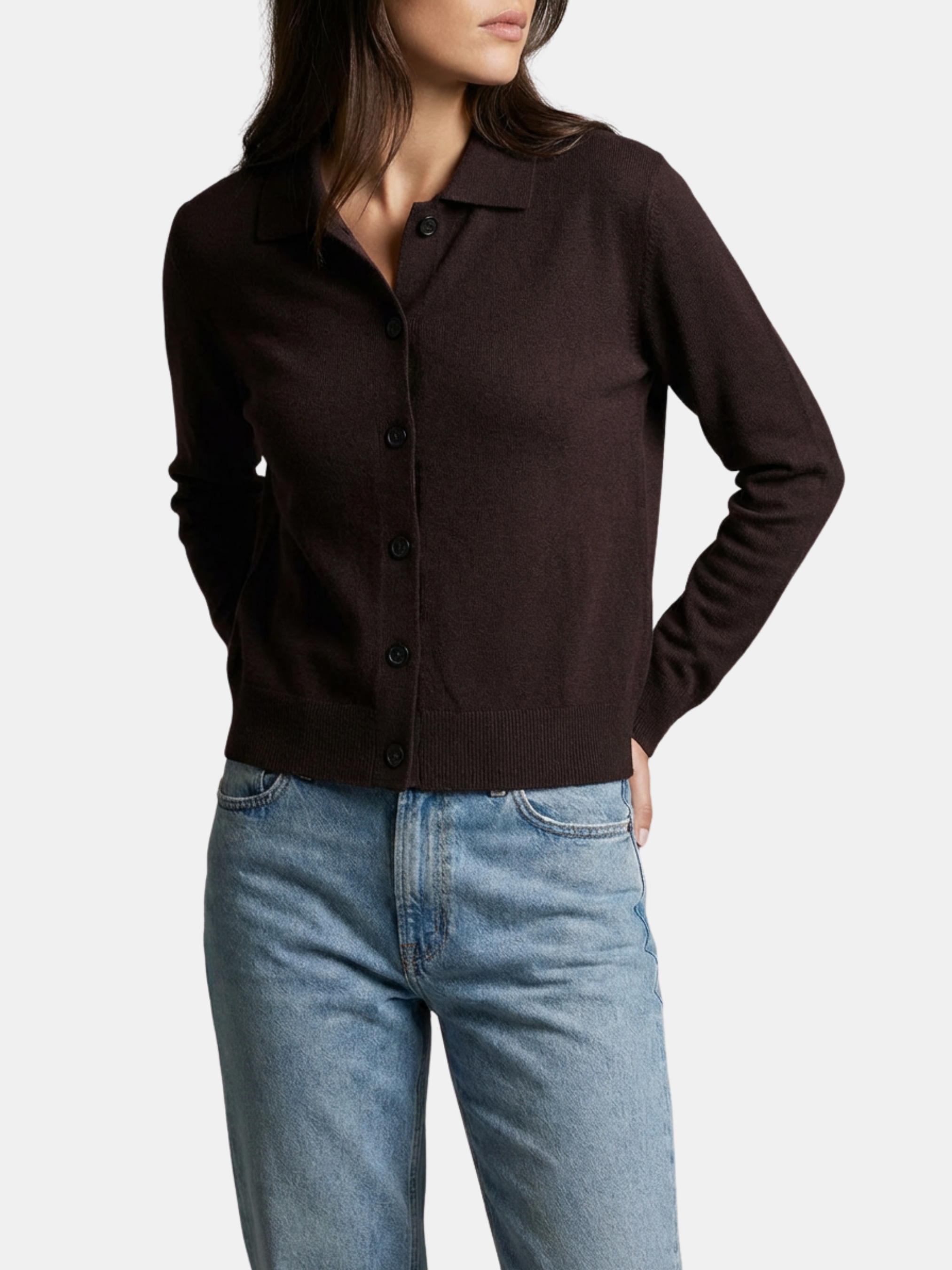 Düğmeli Triko Hırka