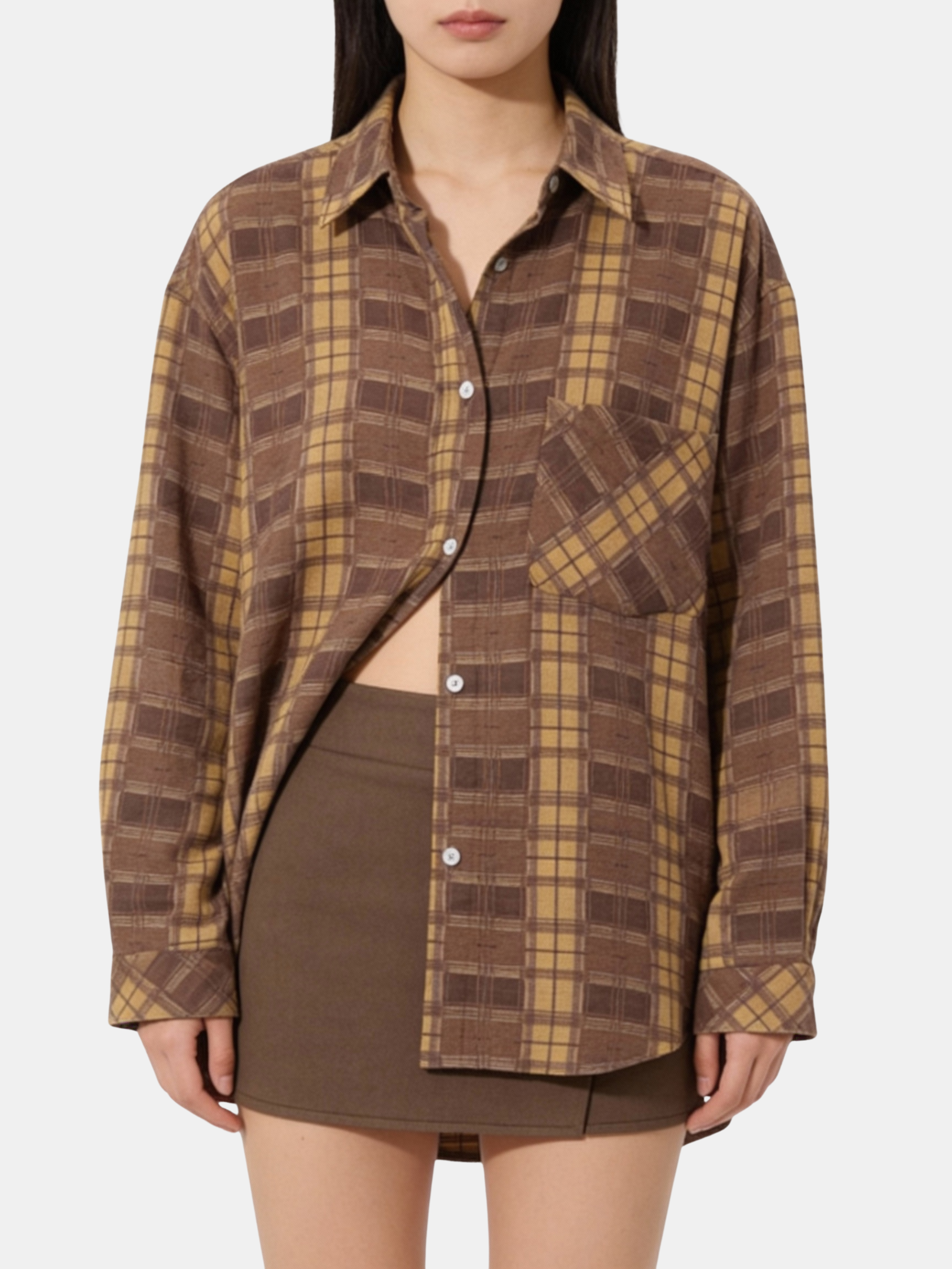 Baskılı Oversize Gömlek