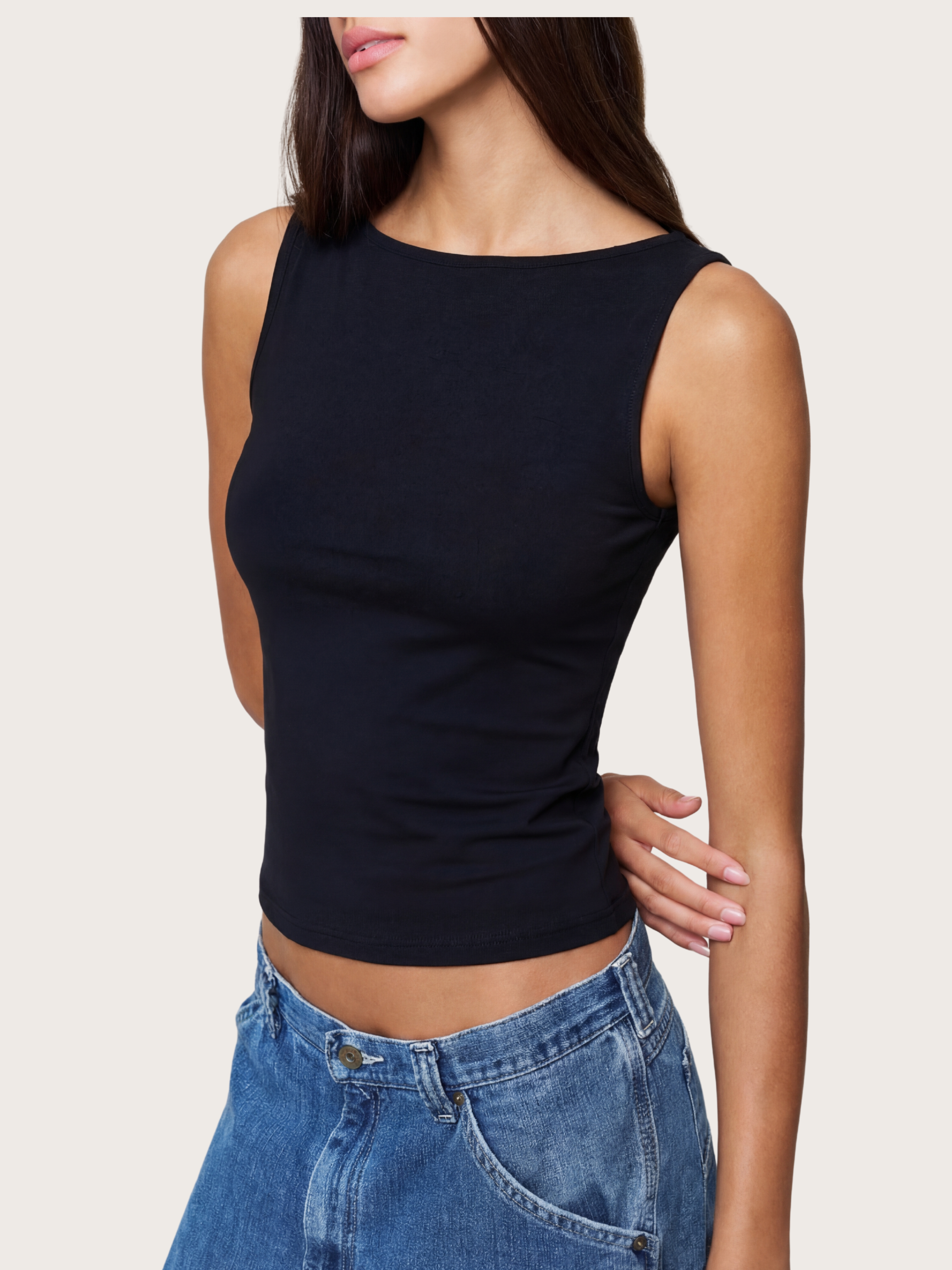 Kayık Yaka Basic Top