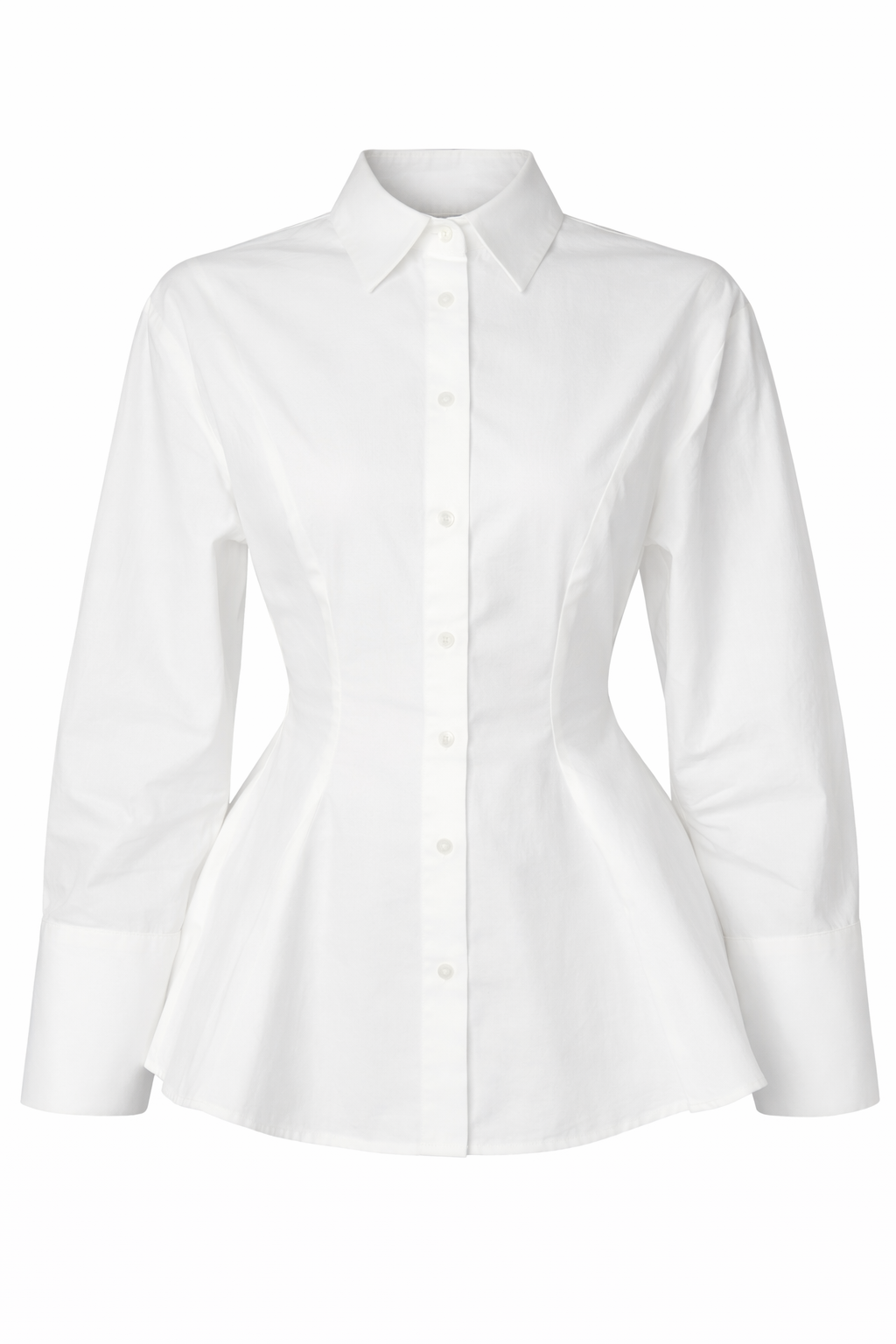 Bele Oturan İspanyol Kol Poplin Gömlek