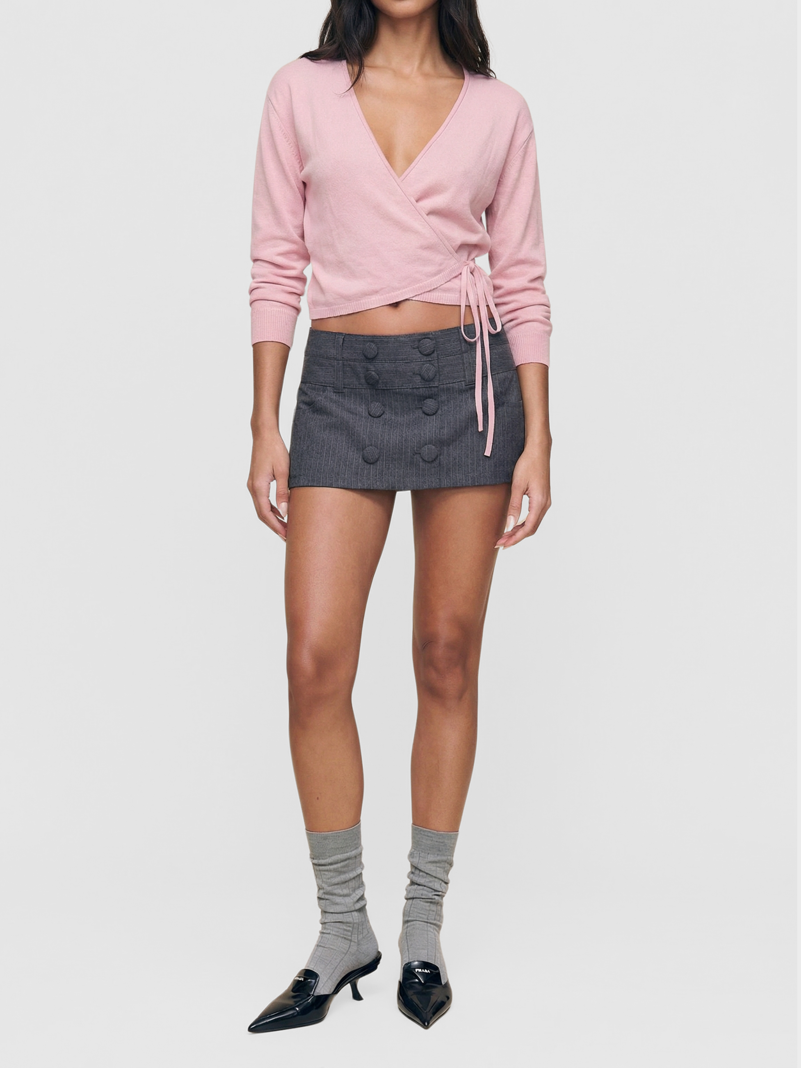 Bağlamalı Kruvaze Soft Hırka