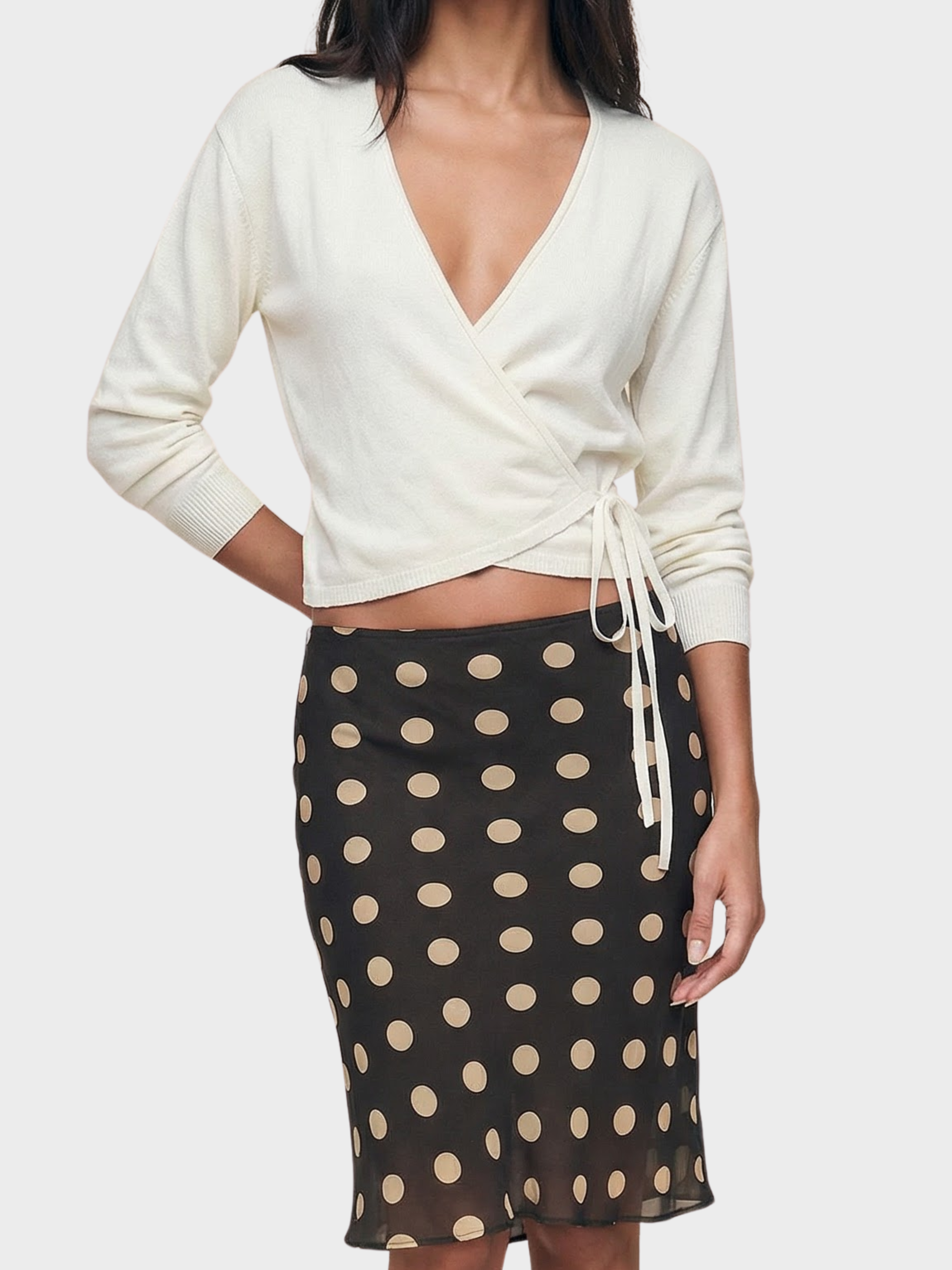 Bağlamalı Kruvaze Soft Hırka