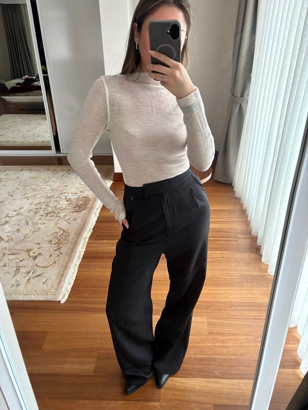 Beli Cırtlı Palazzo Pantolon