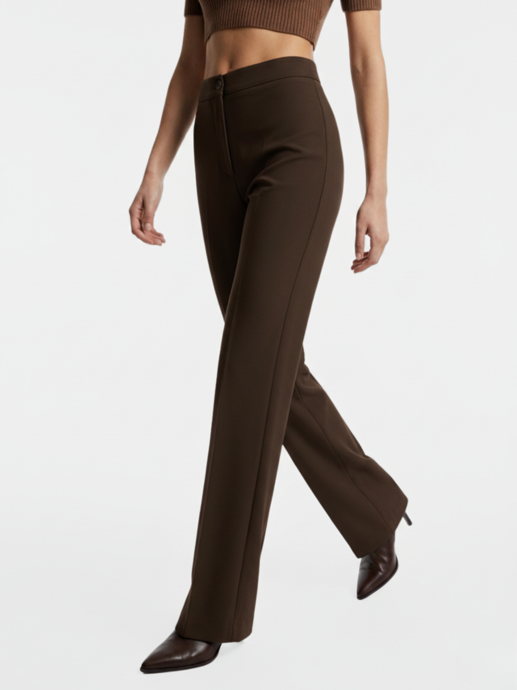 Yüksek Bel Straight Pantolon