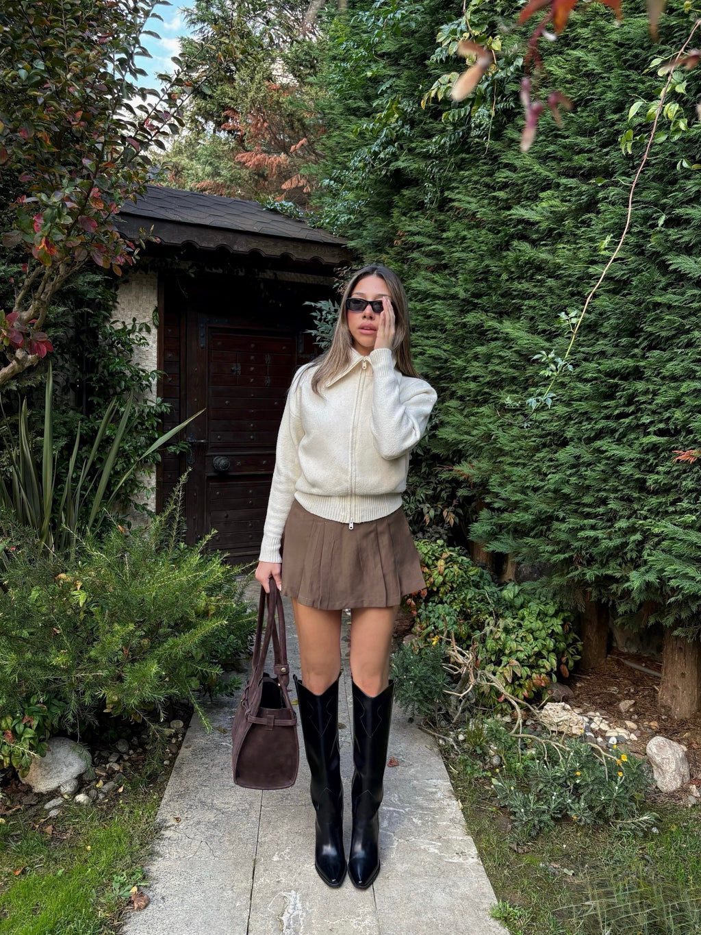 Pileli Mini Şort Etek