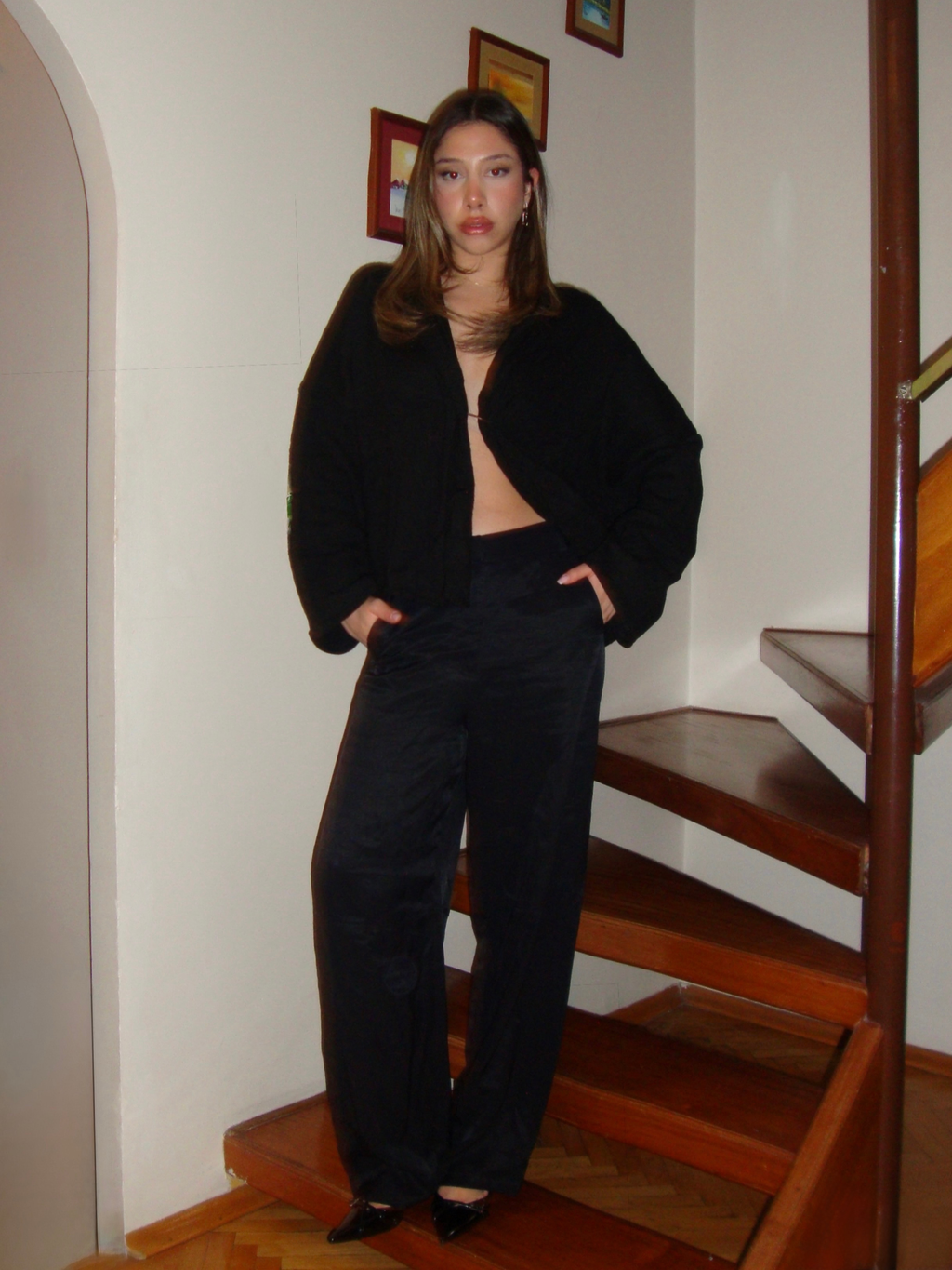 Önü Tokalı Triko Hırka