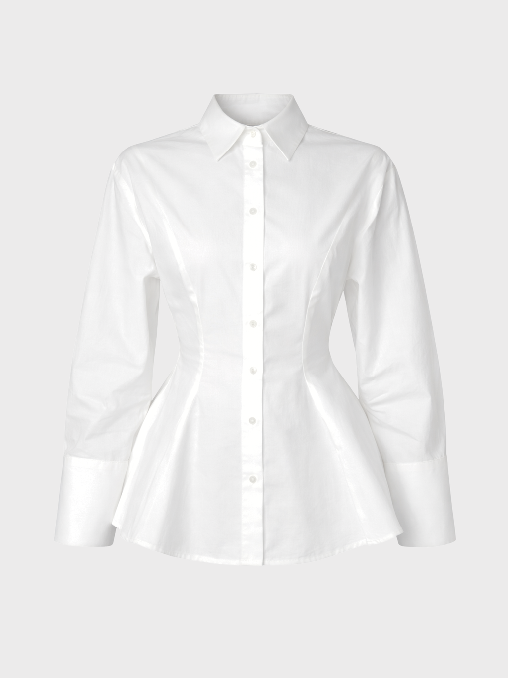 Bele Oturan İspanyol Kol Poplin Gömlek