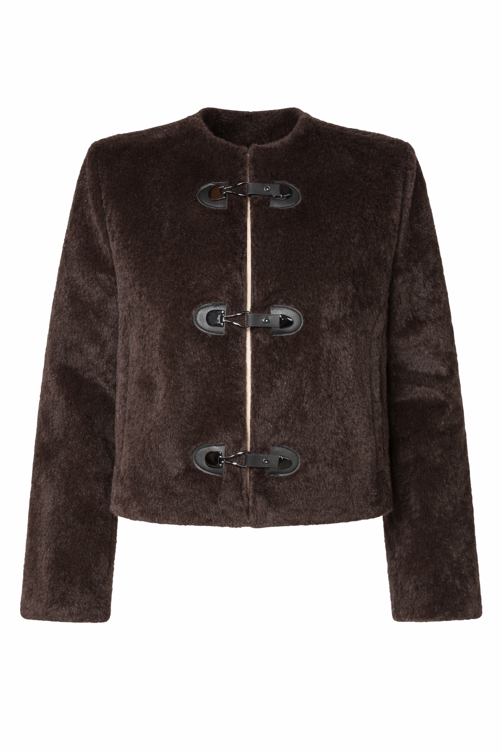 Tokalı Suni Kürk Kısa Ceket