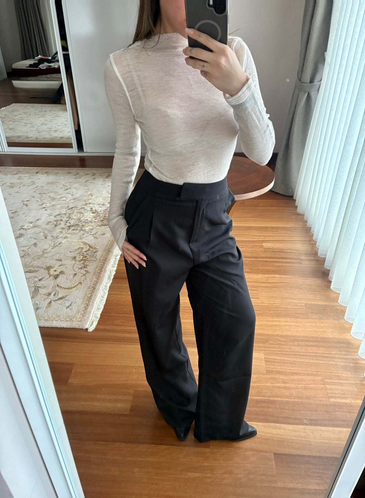 Beli Cırtlı Palazzo Pantolon