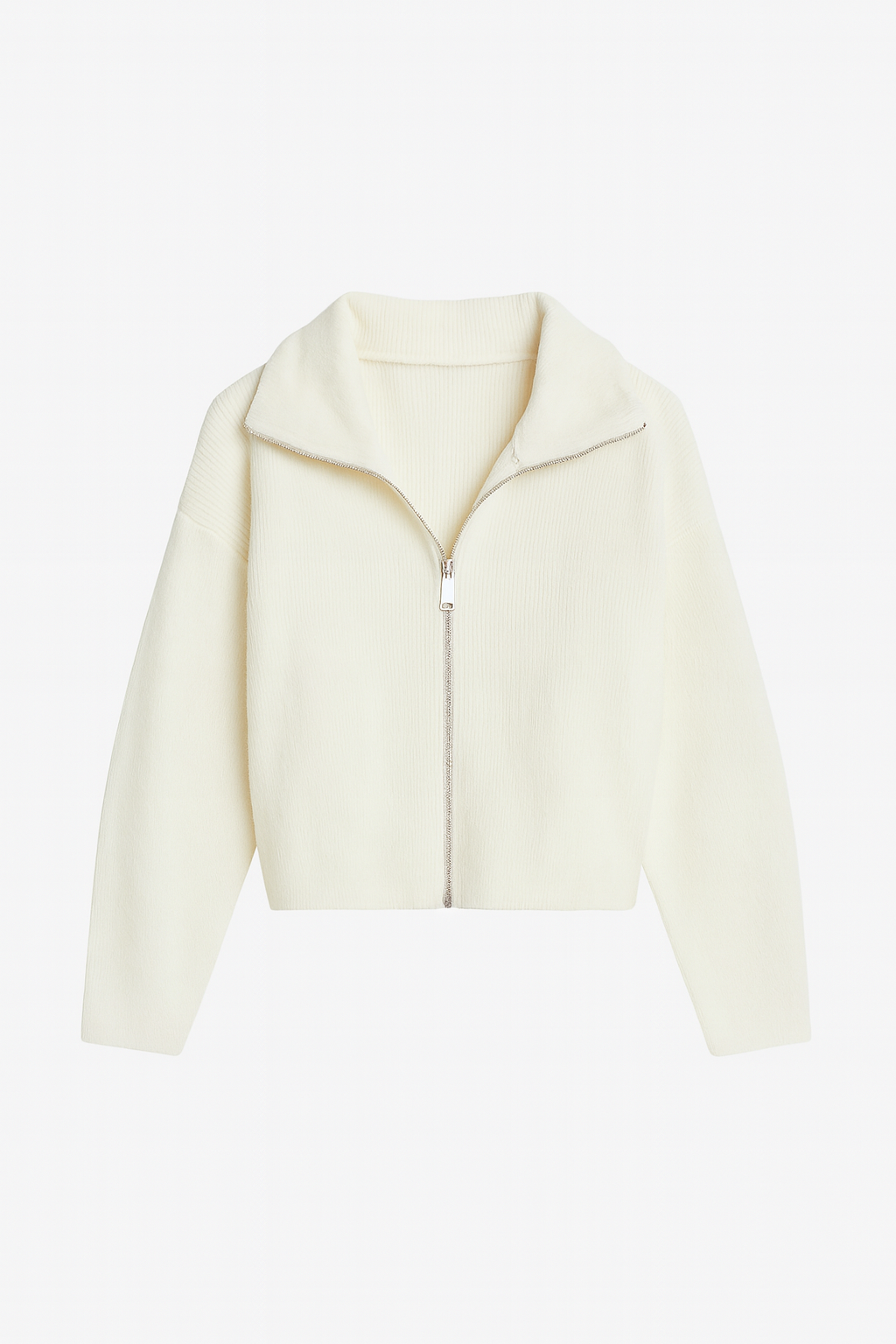 Triko Çift Fermuarlı Hırka