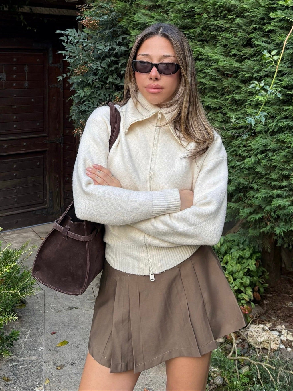 Pileli Mini Şort Etek