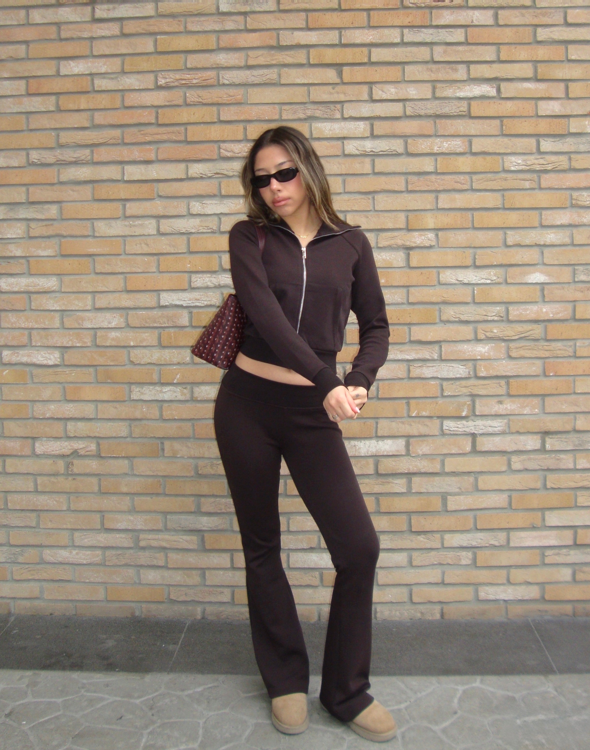 Orta Bel İspanyol Paça Eşofman Tayt