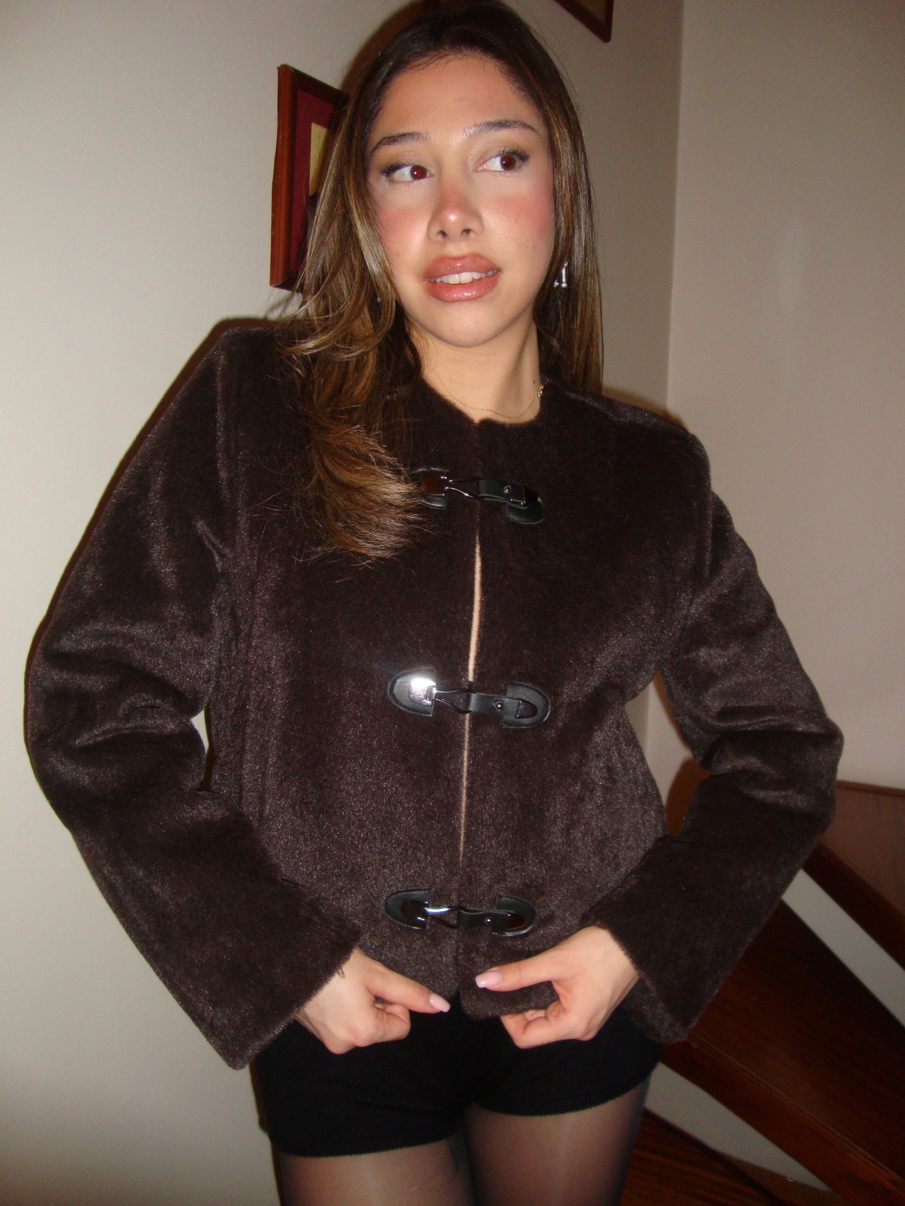 Tokalı Suni Kürk Kısa Ceket