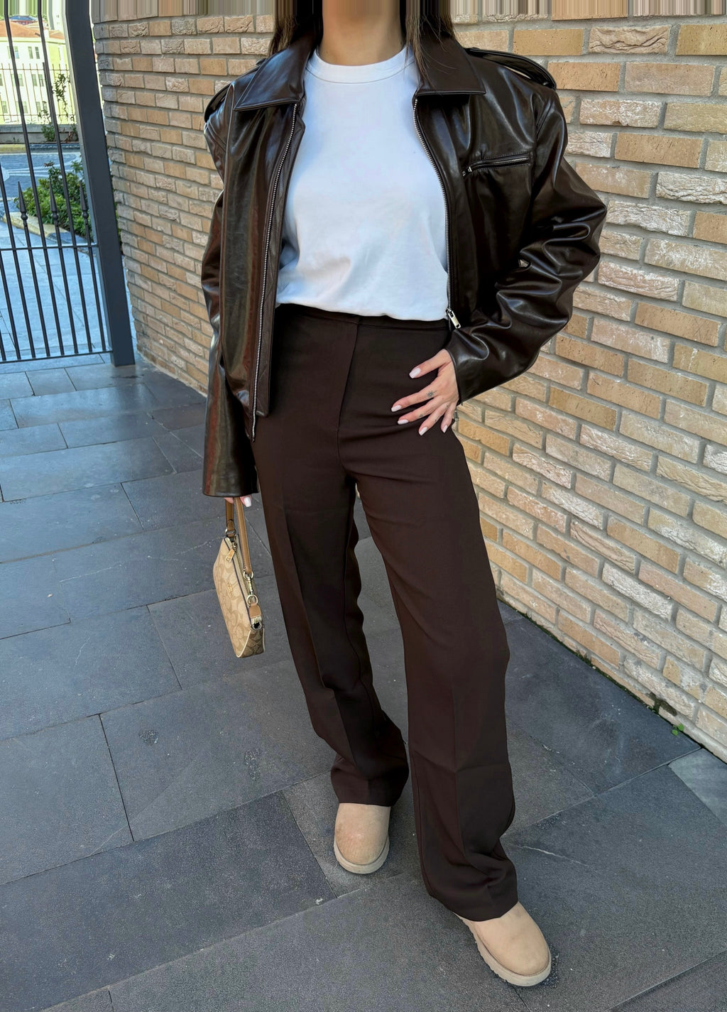 Yüksek Bel Straight Pantolon