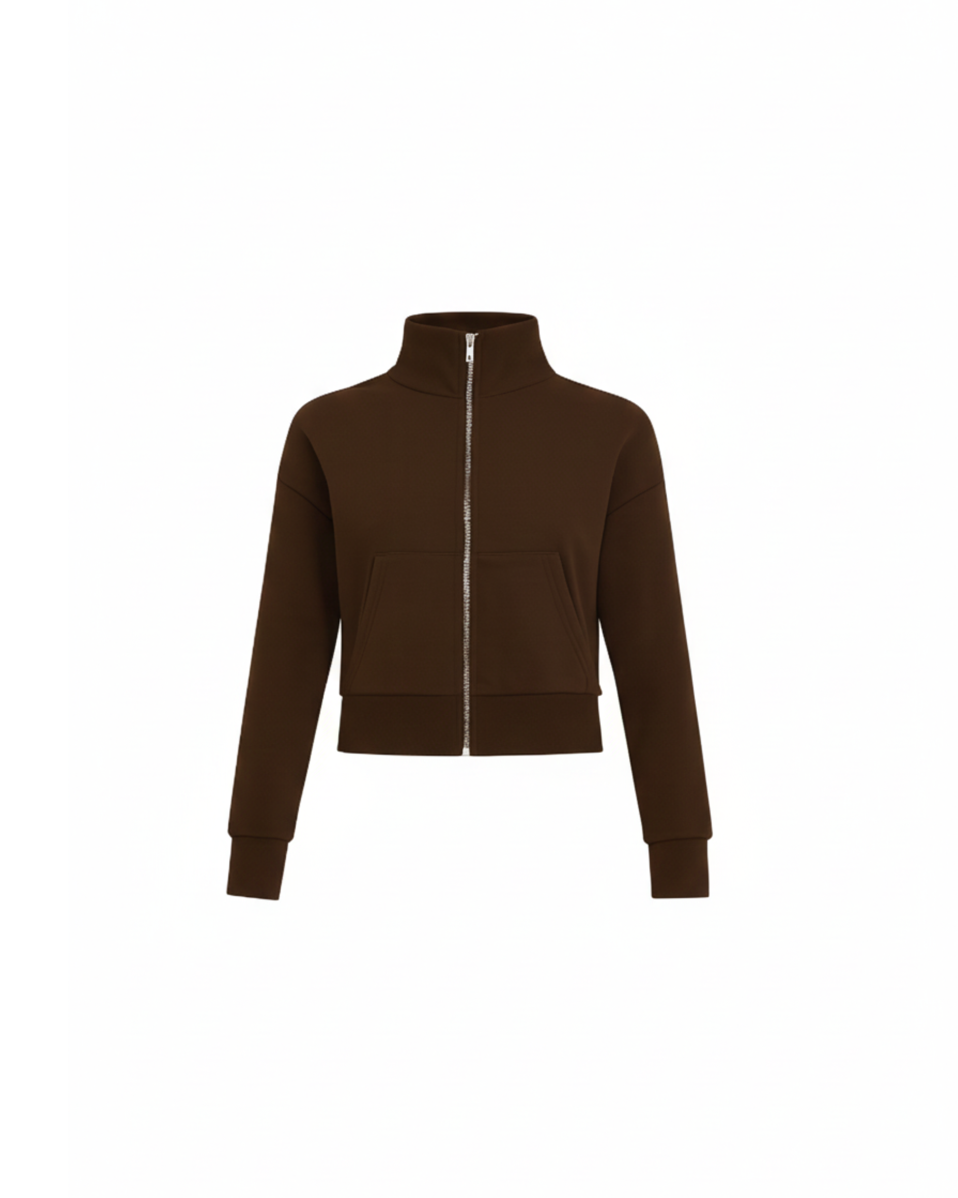 Dik Yaka Fermuarlı Eşofman Üstü Hırka