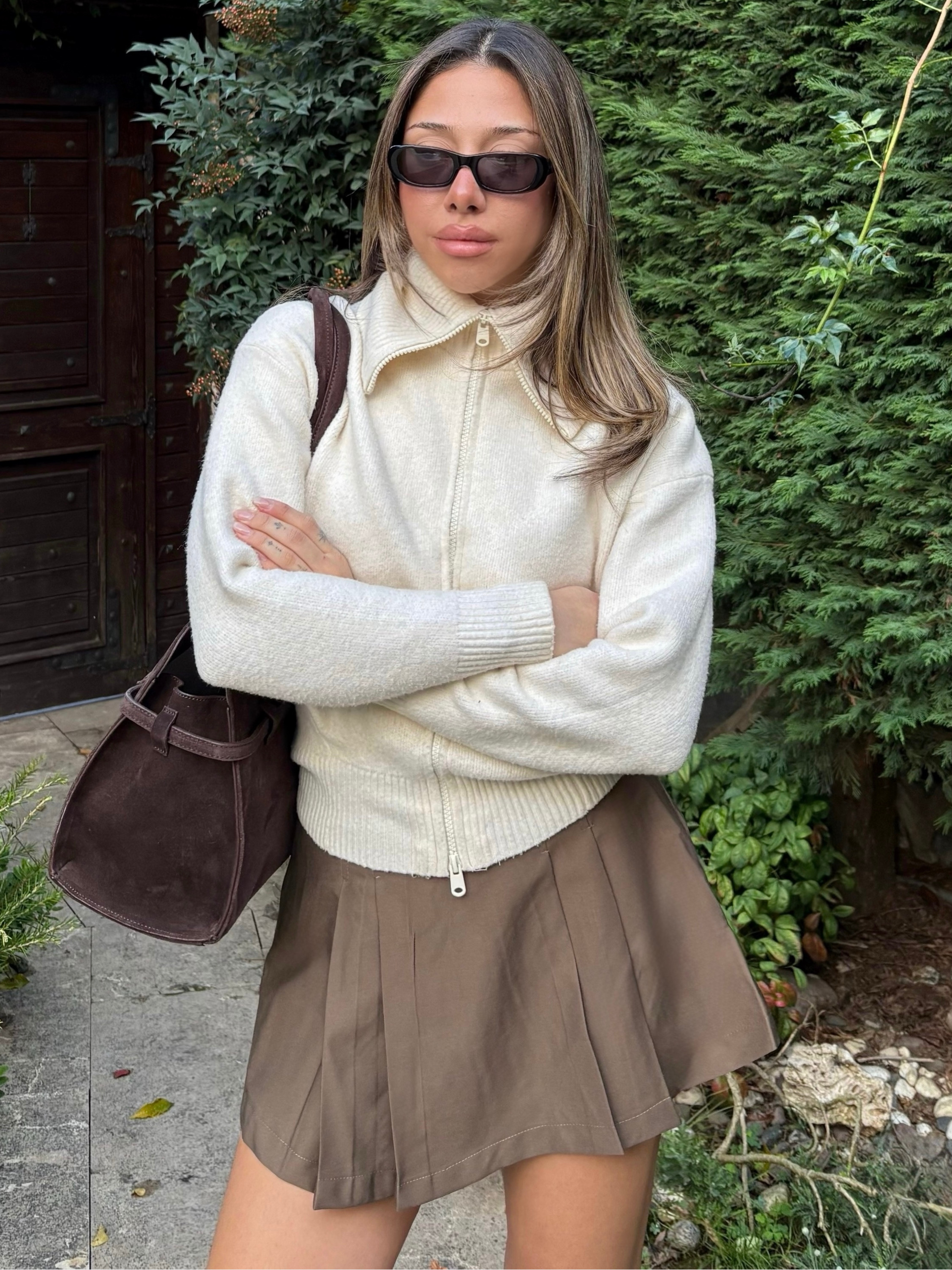 Pileli Mini Şort Etek