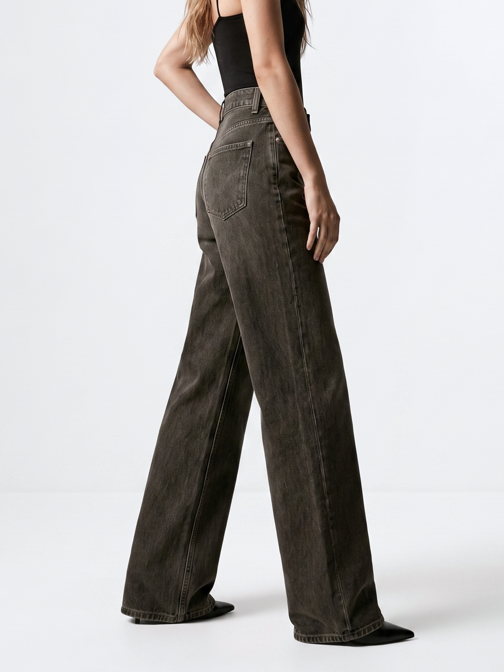 Yüksek Bel Wide Leg Jeans
