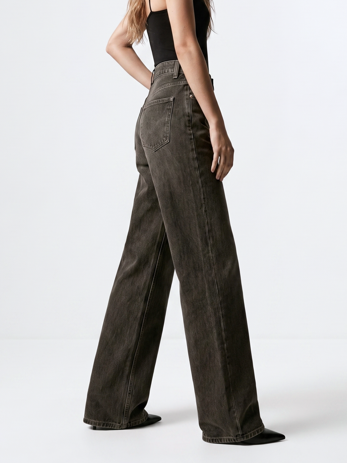 Yüksek Bel Wide Leg Jeans