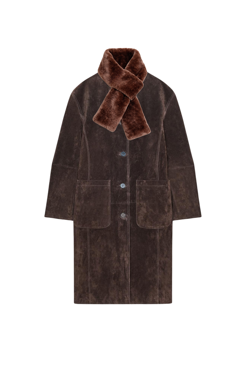 Güderi Dokulu Kaban ve Suni Kürk Şal