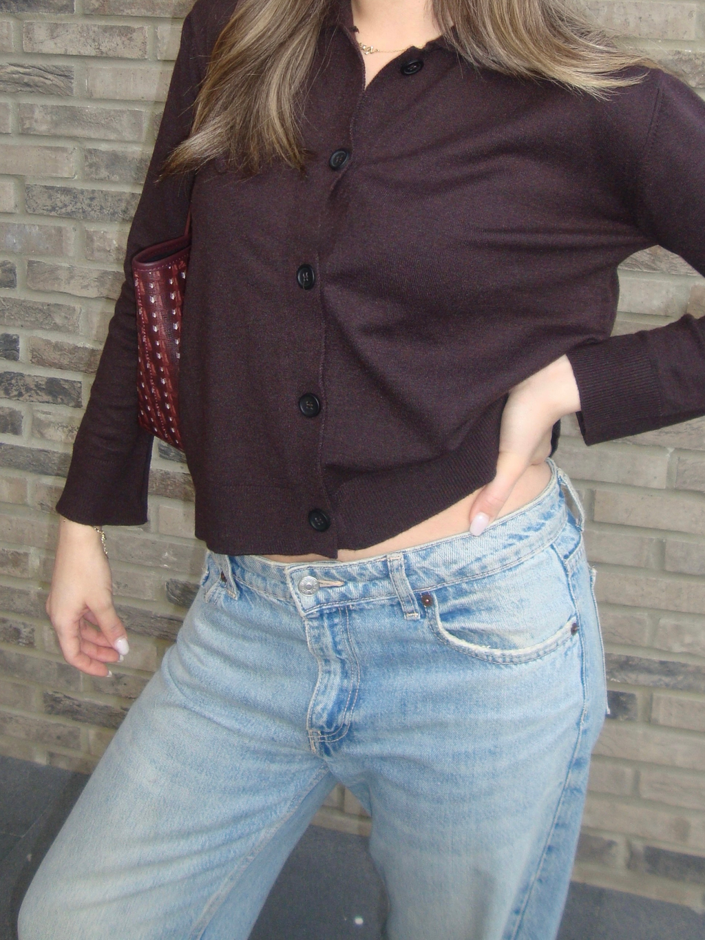 Düğmeli Triko Hırka