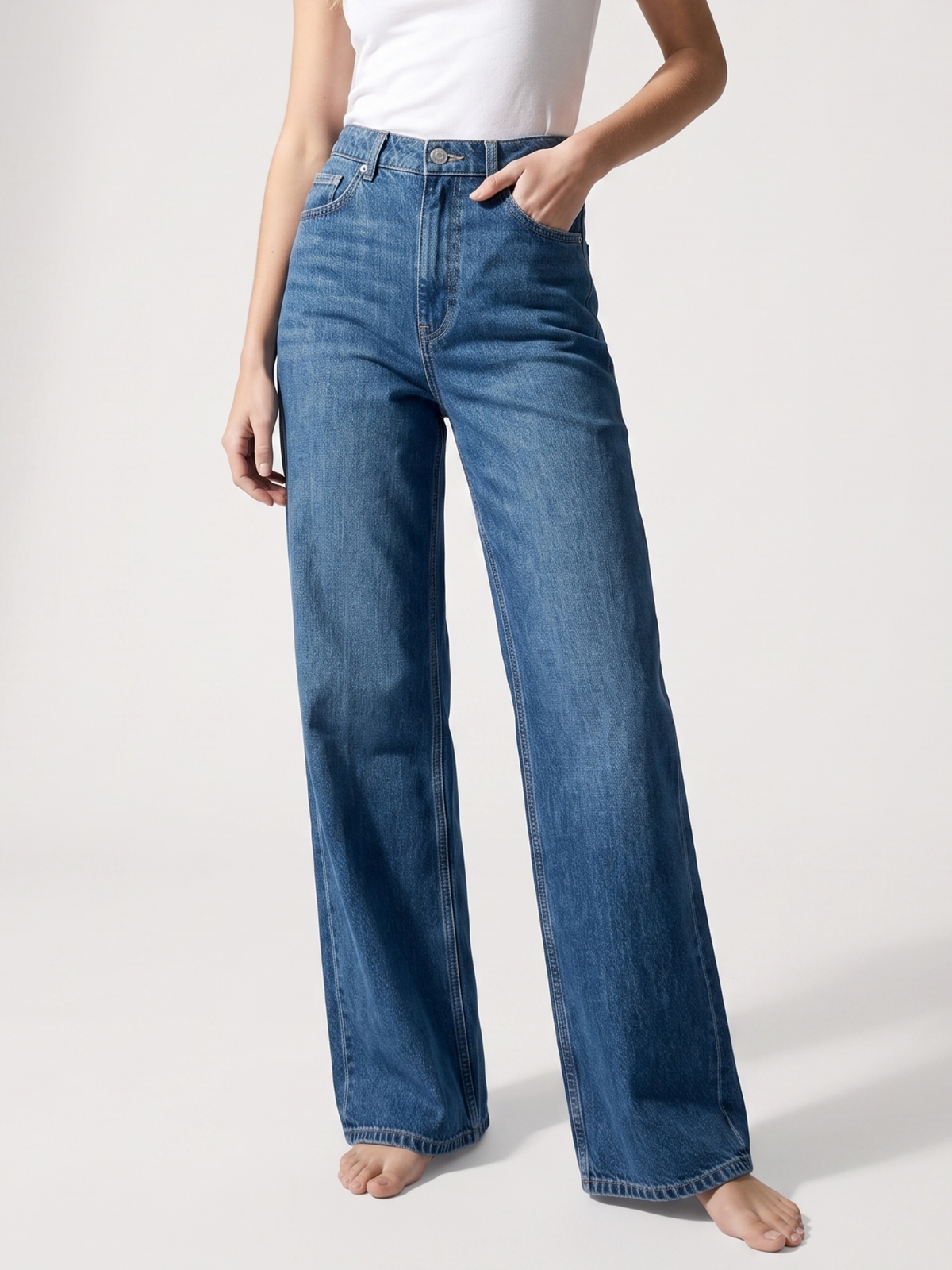 Esnek Wide Leg Jeans